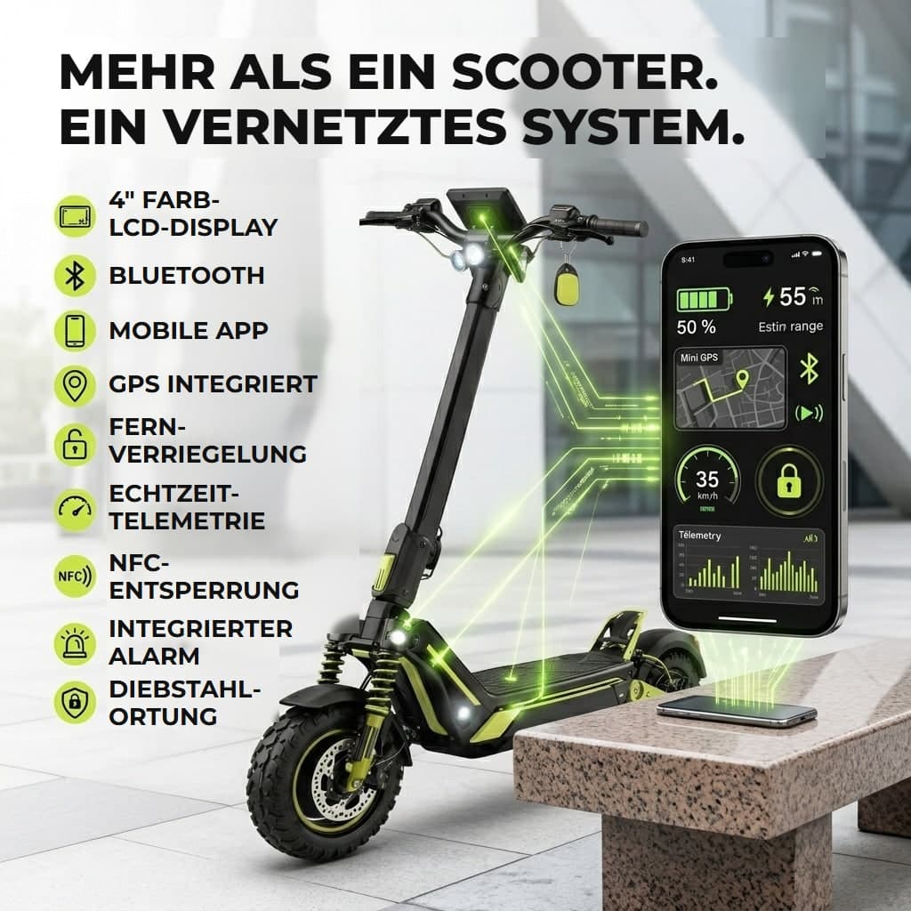 VORTEX Z10 2x2, App-vernetzter E-Scooter. - Detail 7